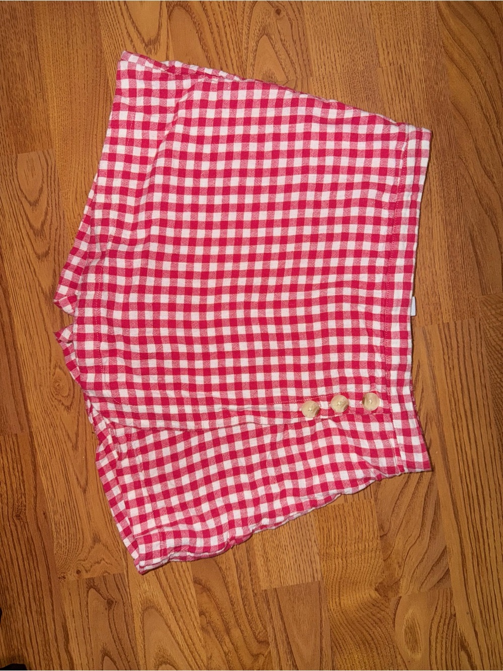 Old Navy Red and White Gingham Girls Skort
